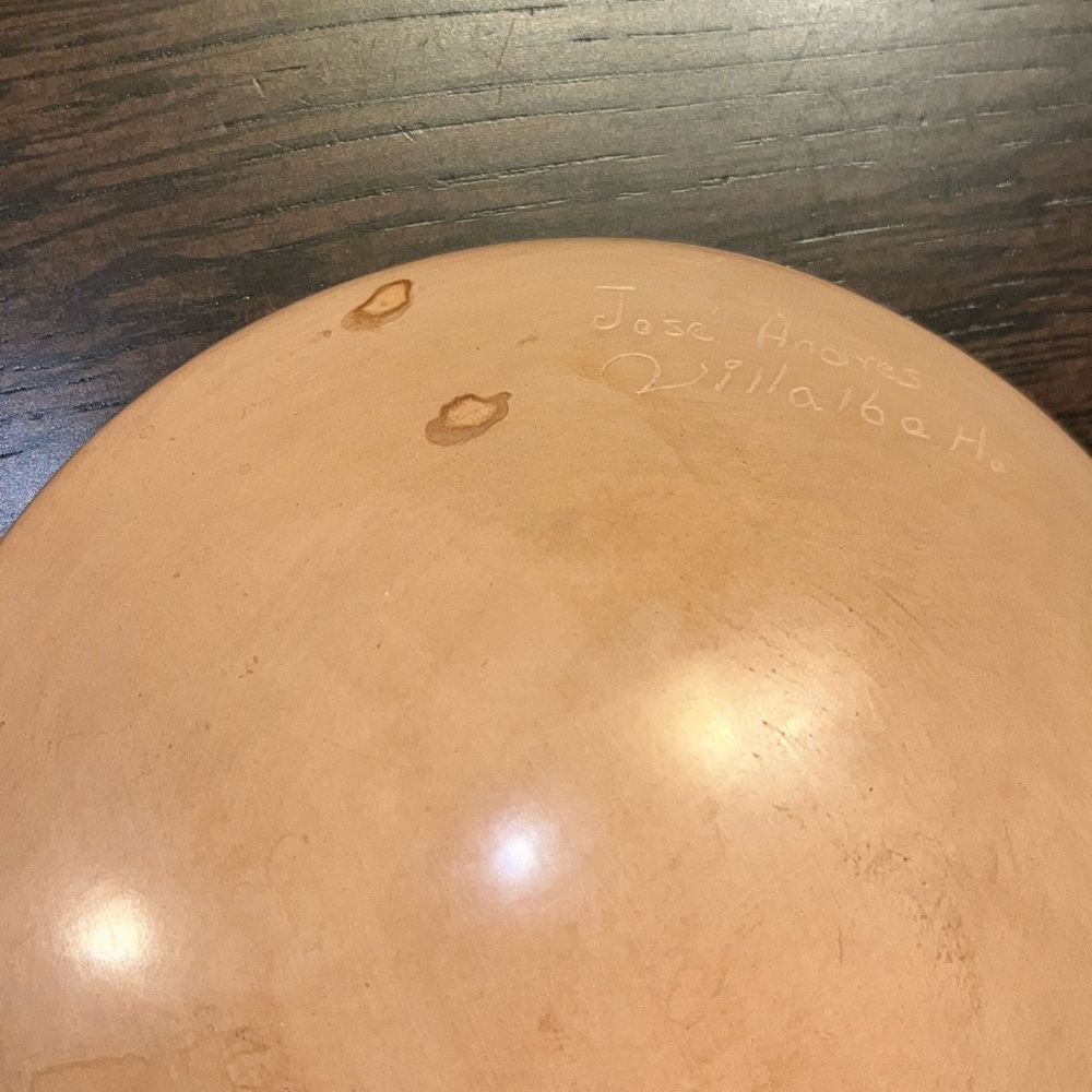 Mata Ortiz signed José Andres Villalba Mexico Southwestern Native Pottery Plate - Picture 9 of 12